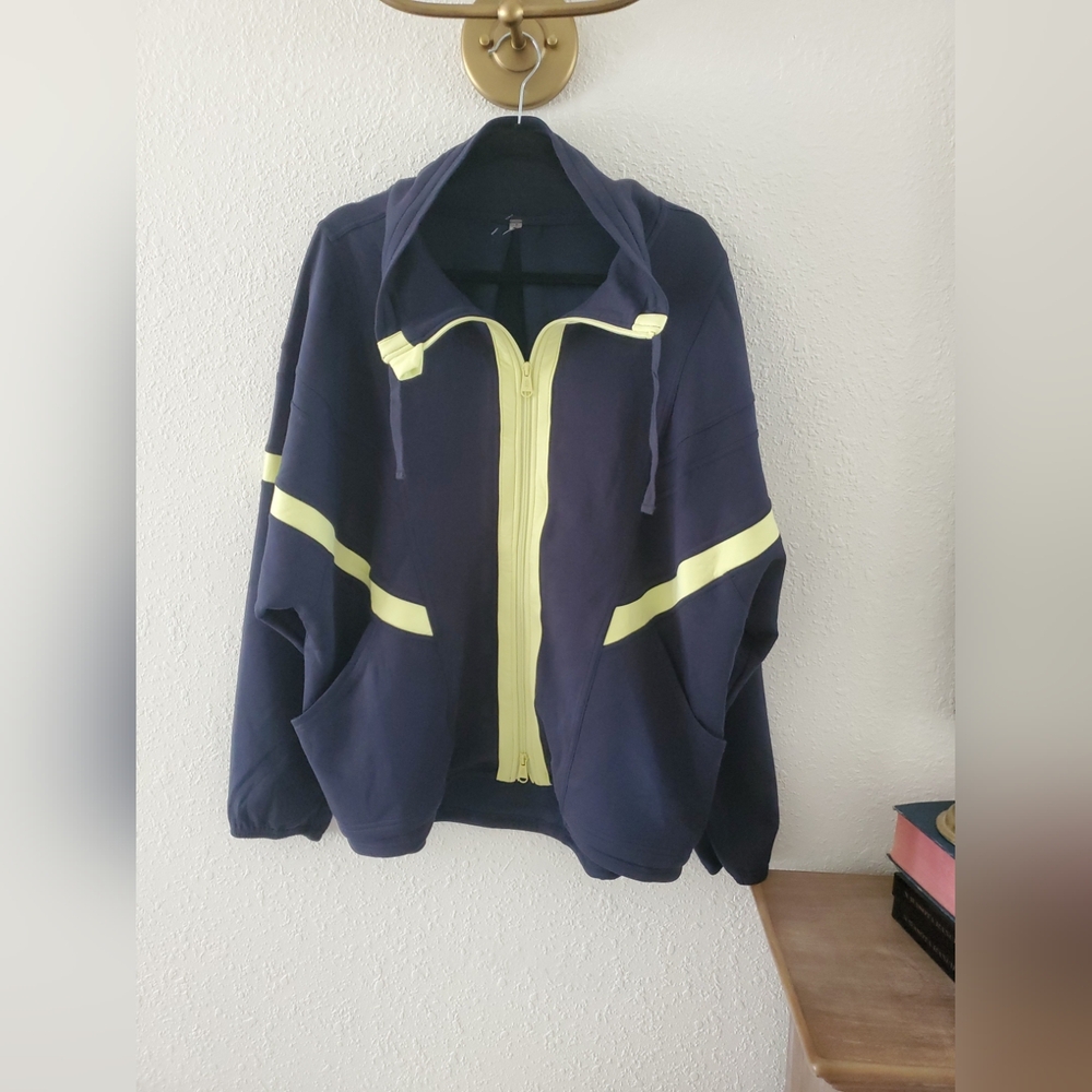 Free People/ FP Movement Full Zip Oversized Sweatshirt Jacket Medium small Nwot